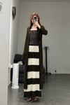 SWAYING/KNIT Mohair Striped Skirt SW212XZ01